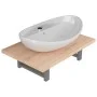 Zweiteiliges Badezimmermöbelset aus Keramik und Eichenholz. von , Badezimmermöbel - Ref: Foro24-279329, Preis: 147,12 €, Raba...