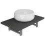 Set of 2-piece gray ceramic bathroom furniture by , Bathroom furniture - Ref: Foro24-279334, Price: 90,21 €, Discount: %