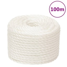 Cuerda de trabajo polipropileno blanco 10 mm 100 m de , Sogas y cuerdas metálicas - Ref: Foro24-153052, Precio: 32,84 €, Desc...
