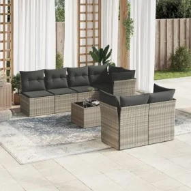 Gartensofagarnitur 8-teilig mit grauen Polstern aus synthetischem Rattan von , Gartensets - Ref: Foro24-3249141, Preis: 580,6...