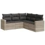 Set de sofás jardín y cojines 5 pzas ratán sintético gris claro by , Modular outdoor sofas - Ref: Foro24-3251289, Price: 364,...