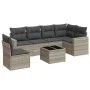 Set de sofás de jardín 7 pzas con cojines ratán PE gris claro by , Modular outdoor sofas - Ref: Foro24-3251379, Price: 471,09...