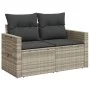 Sofá de jardín con cojines 2 plazas ratán sintético gris claro by , Outdoor sofas - Ref: Foro24-366185, Price: 164,67 €, Disc...