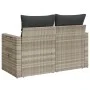 Sofá de jardín con cojines 2 plazas ratán sintético gris claro by , Outdoor sofas - Ref: Foro24-366185, Price: 164,67 €, Disc...