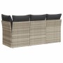 Sofá de jardín con cojines 3 plazas ratán sintético gris claro by , Outdoor sofas - Ref: Foro24-366193, Price: 203,90 €, Disc...