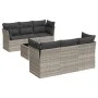 Gartensofagarnitur 7-teilig mit Kissen, hellgrauer PE-Rattan von , Gartensets - Ref: Foro24-3249101, Preis: 501,98 €, Rabatt: %