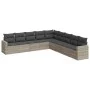 Set muebles jardín 9 pzas y cojines ratán sintético gris claro von , Modulare Sofas für den Außenbereich - Ref: Foro24-325142...