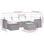 Set de sofás de jardín 7 pzas con cojines ratán PE gris claro von , Modulare Sofas für den Außenbereich - Ref: Foro24-3251609...