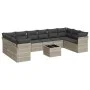 Set de sofás de jardín 11 pzas y cojines ratán sintético gris by , Garden sets - Ref: Foro24-3250051, Price: 760,04 €, Discou...