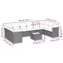 Set de sofás de jardín 11 pzas y cojines ratán sintético gris by , Garden sets - Ref: Foro24-3250051, Price: 760,04 €, Discou...
