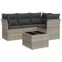 Set de sofás jardín y cojines 5 pzas ratán sintético gris claro by , Garden sets - Ref: Foro24-3249431, Price: 368,14 €, Disc...
