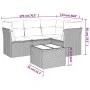 Set de sofás jardín y cojines 5 pzas ratán sintético gris claro by , Garden sets - Ref: Foro24-3249431, Price: 368,14 €, Disc...