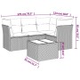 Set de sofás jardín y cojines 5 pzas ratán sintético gris claro by , Garden sets - Ref: Foro24-3249431, Price: 344,31 €, Disc...