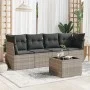 Set de sofás jardín y cojines 5 pzas ratán sintético gris claro by , Garden sets - Ref: Foro24-3217242, Price: 330,15 €, Disc...