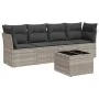 Set de sofás jardín y cojines 5 pzas ratán sintético gris claro by , Garden sets - Ref: Foro24-3217242, Price: 330,15 €, Disc...