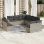 Set de sofás de jardín 11 pzas y cojines ratán sintético gris by , Modular outdoor sofas - Ref: Foro24-3251469, Price: 738,12...