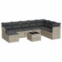 Gartenmöbel-Set 9-teilig mit Kissen aus hellem grauem Kunst-Rattan. von , Gartensets - Ref: Foro24-3249901, Preis: 591,69 €, ...