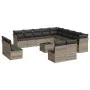 Set sofás jardín 14 pzas con cojines ratán sintético gris claro by , Garden sets - Ref: Foro24-3250341, Price: 962,08 €, Disc...