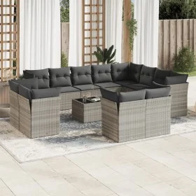 Set sofás de jardín con cojines 13 piezas ratán sintético gris by , Garden sets - Ref: Foro24-3250381, Price: 992,59 €, Disco...