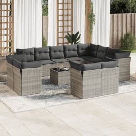 Set sofás de jardín con cojines 13 piezas ratán sintético gris by , Garden sets - Ref: Foro24-3250381, Price: 970,99 €, Disco...