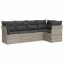 Set de sofás jardín y cojines 5 pzas ratán sintético gris claro de , Conjuntos de jardín - Ref: Foro24-3217602, Precio: 367,0...
