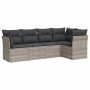 Set de sofás jardín y cojines 5 pzas ratán sintético gris claro by , Garden sets - Ref: Foro24-3217602, Price: 352,11 €, Disc...