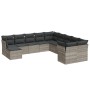Set de sofás de jardín 11 pzas y cojines ratán sintético gris by , Garden sets - Ref: Foro24-3250451, Price: 745,37 €, Discou...