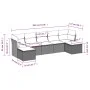 Set de sofás de jardín 7 pzas con cojines ratán PE gris claro by , Garden sets - Ref: Foro24-3249871, Price: 465,95 €, Discou...