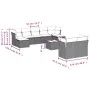 Set sofás jardín 10 pzas con cojines ratán sintético gris claro by , Garden sets - Ref: Foro24-3250161, Price: 690,29 €, Disc...