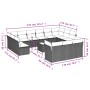 Set sofás jardín 14 pzas con cojines ratán sintético gris claro by , Garden sets - Ref: Foro24-3250301, Price: 940,56 €, Disc...