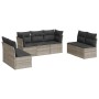 Set de sofás de jardín 7 pzas con cojines ratán PE gris claro by , Garden sets - Ref: Foro24-3249251, Price: 449,93 €, Discou...