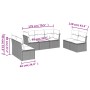 Set de sofás de jardín 7 pzas con cojines ratán PE gris claro by , Garden sets - Ref: Foro24-3249251, Price: 449,93 €, Discou...