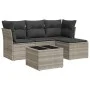Garden sofa set and cushions 5 pieces light gray synthetic rattan by , Garden sets - Ref: Foro24-3217552, Price: 325,09 €, Di...