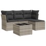Set de sofás jardín y cojines 5 pzas ratán sintético gris claro de , Conjuntos de jardín - Ref: Foro24-3217552, Precio: 306,99 €