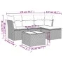 Garden sofa set and cushions 5 pieces light gray synthetic rattan by , Garden sets - Ref: Foro24-3217552, Price: 325,09 €, Di...