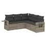Garden sofa set and cushions 5 pieces light gray synthetic rattan by , Garden sets - Ref: Foro24-3252489, Price: 363,51 €, Di...