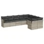 Set muebles jardín 9 pzas y cojines ratán sintético gris claro by , Garden sets - Ref: Foro24-3250011, Price: 635,63 €, Disco...