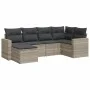Set de sofás de jardín 6 pzas y cojines ratán sintético gris by , Modular outdoor sofas - Ref: Foro24-3251599, Price: 421,88 ...