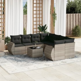 Gartenmöbel-Set 9-teilig mit Kissen aus hellem grauem Kunst-Rattan. von , Gartensets - Ref: Foro24-3253499, Preis: 622,71 €, ...