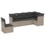 Set de sofás de jardín 6 pzas y cojines ratán sintético gris by , Garden sets - Ref: Foro24-3249541, Price: 448,20 €, Discoun...