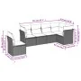 Set de sofás de jardín 6 pzas y cojines ratán sintético gris by , Garden sets - Ref: Foro24-3249541, Price: 448,20 €, Discoun...