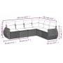 Garden sofa set 6 pieces and gray synthetic rattan cushions by , Garden sets - Ref: Foro24-3253749, Price: 439,45 €, Discount: %