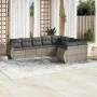 Set muebles jardín 9 pzas y cojines ratán sintético gris claro by , Garden sets - Ref: Foro24-3254179, Price: 638,30 €, Disco...
