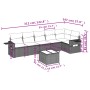 Set de sofás de jardín 7 pzas con cojines ratán PE gris claro by , Garden sets - Ref: Foro24-3252539, Price: 461,95 €, Discou...