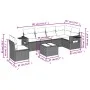 Set de sofás de jardín 7 pzas con cojines ratán PE gris claro by , Garden sets - Ref: Foro24-3252579, Price: 469,30 €, Discou...