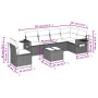 Set de sofás de jardín 7 pzas con cojines ratán PE gris claro by , Garden sets - Ref: Foro24-3252579, Price: 461,95 €, Discou...