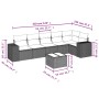 Set de sofás de jardín 7 pzas con cojines ratán PE gris claro by , Garden sets - Ref: Foro24-3254939, Price: 478,54 €, Discou...