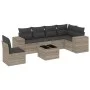 Set de sofás de jardín 7 pzas con cojines ratán PE gris claro de , Conjuntos de jardín - Ref: Foro24-3254979, Precio: 496,68 ...