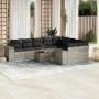 Set sofás jardín 10 pzas con cojines ratán sintético gris claro by , Garden sets - Ref: Foro24-3255389, Price: 687,40 €, Disc...