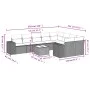 Set sofás jardín 10 pzas con cojines ratán sintético gris claro by , Garden sets - Ref: Foro24-3255389, Price: 687,40 €, Disc...